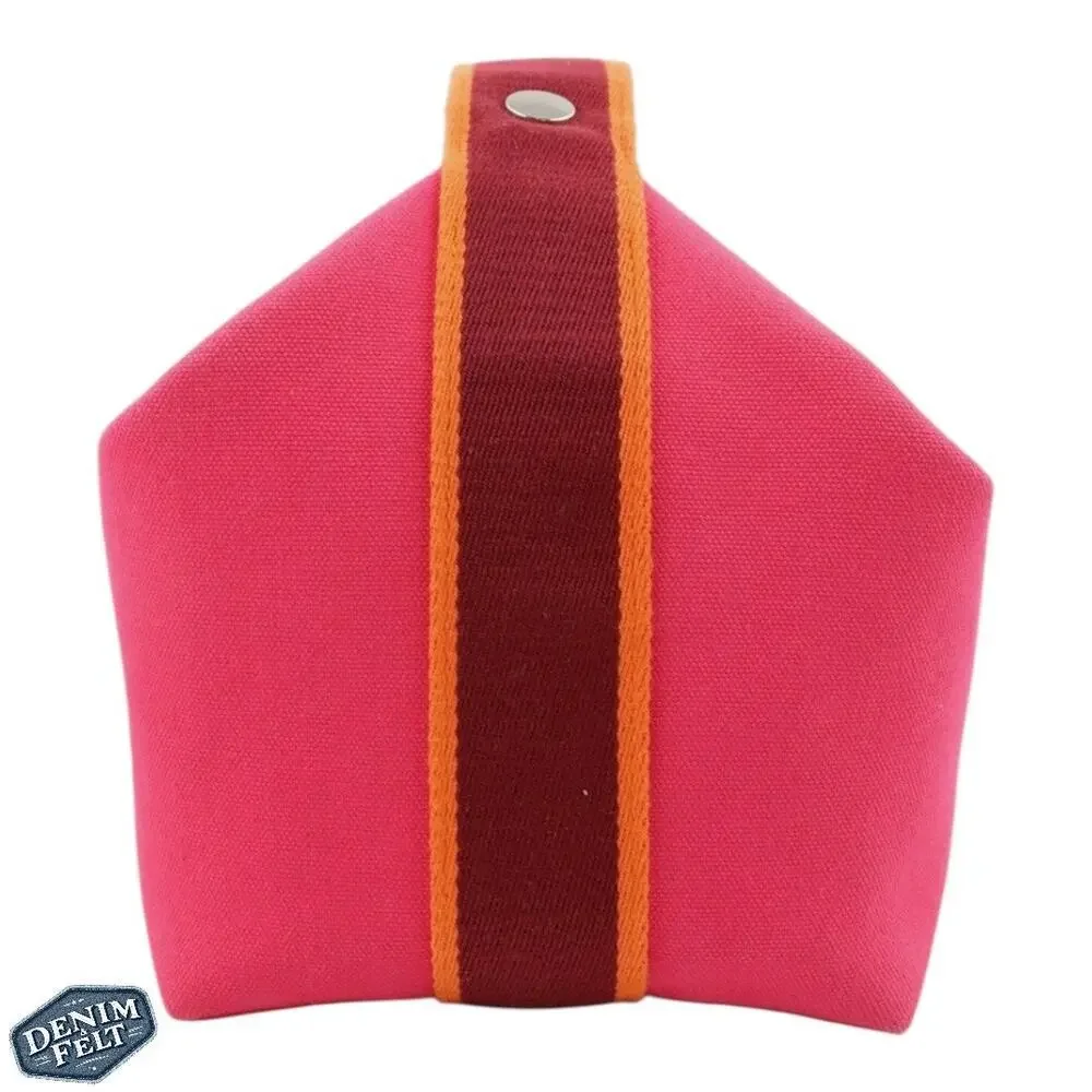 Hermès Hibiscus Pink Canvas Toile Bride-A-Brac Small‎ Travel Case/Vanity Bag